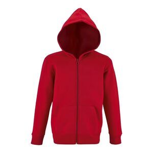 SOLS Childrens/Kids Stone Full Zip Hoodie / Red